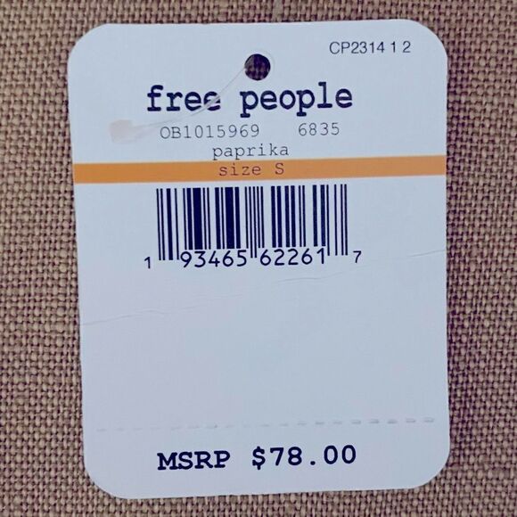 Free People Intimately Elisa Lace Tunic Top Paprika Orange Size Small NWT - Picture 5 of 6